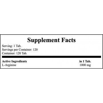 L-Arginine 1000mg - 120tabs - 2