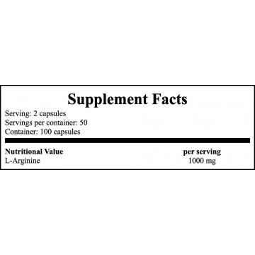 L-Arginine 500mg - 100caps - 2