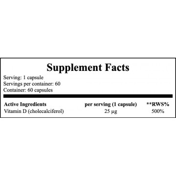 Vitamin D-3 1000IU - 60caps - 2