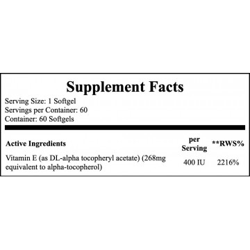 Vitamin E 400IU - 60softgels - 2