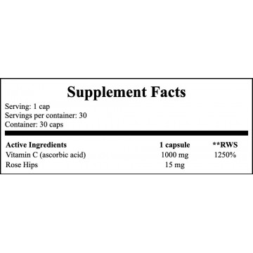 Vitamin C 1000mg with Rose Hips - 30caps - 2