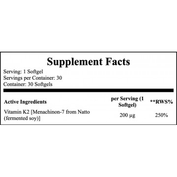 Vitamin K-2 - 200MCG - 30softgels - 2
