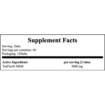 MSM 1500mg - 120tabs - 2