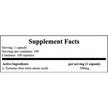 L-Tyrosine 500mg - 100caps - 2