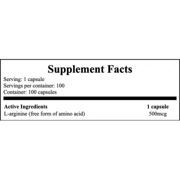 L-Arginine 500mg - 100caps - 2