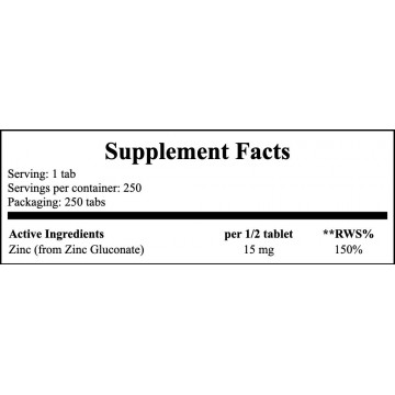 Zinc (Gluconate) 30mg - 250tabs - 2