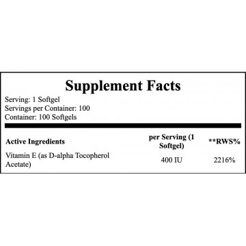 Natural Vitamin E 400IU - 100softgel - 2