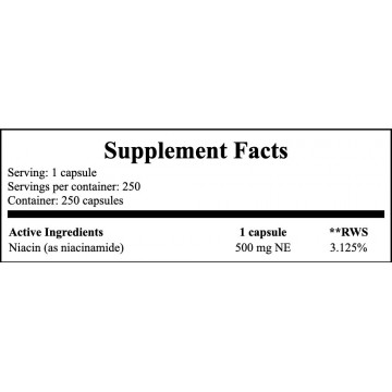 Niacinamide 500mg - 250caps. - 2