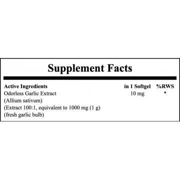 Odorless Garlic 1000mg - 100softgels. (bezwonny czosnek) - 2