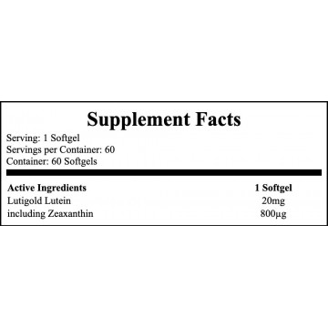 Lutein 20mg - 60softgels. - 2