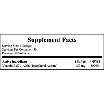 Vitamin E - 1000 IU - 50softgels. - 2