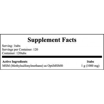 MSM 1000mg - 120tabs - 2