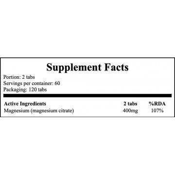 Magnesium Citrate - 120tabs - 2