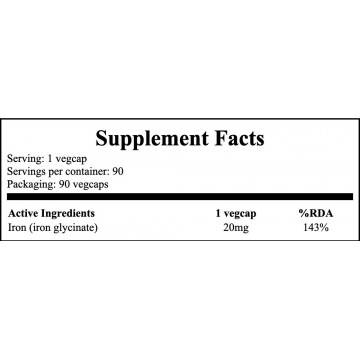 Gentle Iron 20mg - 90vegcaps. PL - 2