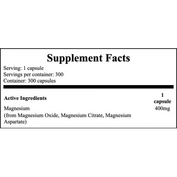 Triple Magnesium Complex 400mg - 300caps. - 2