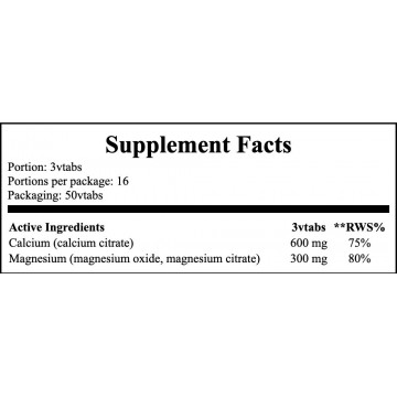 Wapń Magnez (w postaci cytrynianu) - 50vtabs. PL Calcium Magnesium in form of Citrate - 2