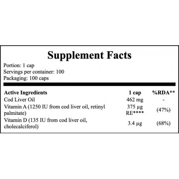 Cod Fish Oil - 100caps. PL - 2