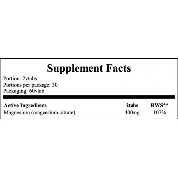 Magnez Cytrynian - 60vtabs PL - 2