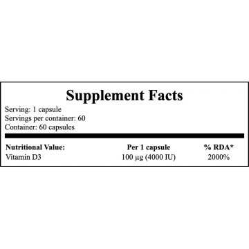 Witamina D3 Forte 4000IU - 60softkaps. - 2