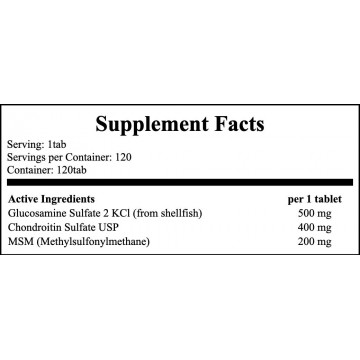 Glucosamine Chondroitin & MSM 500/400/200 - 120tabs - 2