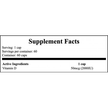 Vitamin D3 2000j.m. - 60 capsules - 2