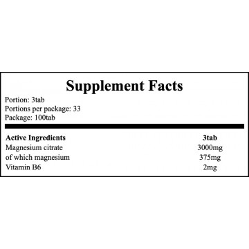 Mg + B6 375mg - 100tabs. - 2