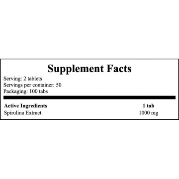 Spirulina 1000mg - 100tabs. - 2