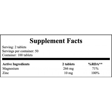 Magnesium with Zinc - 100tabs - 2