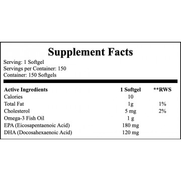 Omega-3 Fish Oil - 150softgels - Lemon - 2