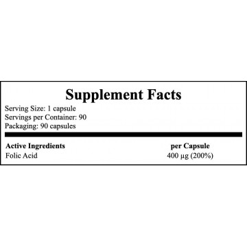 Vitality Folic Acid - 90caps. - 2