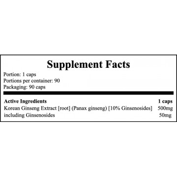 Vitality Korean Ginseng - 90caps. - 2