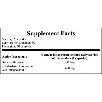 Butyric Acid - 60caps - 2