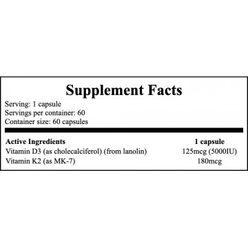Mega D3 i K2 MK-7 - 60vcaps. - 2