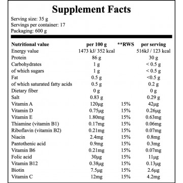 Pure Whey Isolate 95 - 600g - Vanilla Ice Cream - 2