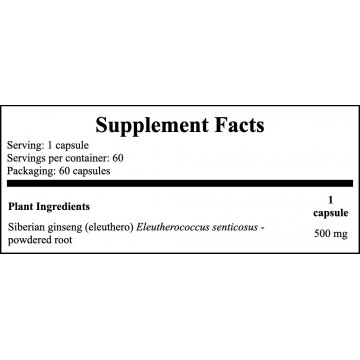 Eleuthero 500mg - 100vcaps - Eleutherococcus senticosus - 2