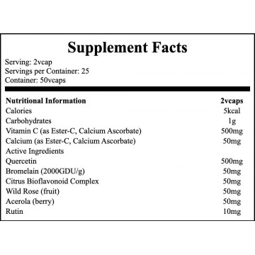 Quercetin Complex with Ester-C plus - 50vcaps. - 2