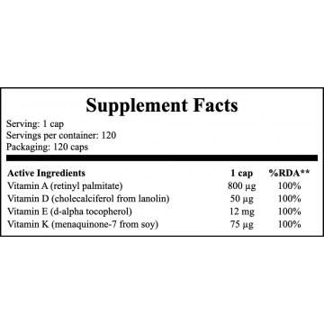 ADEK Forte In MCT Oil - 120softgels. - 2