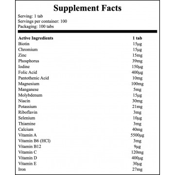 Vitamin One-A-Day - 100tabs. - 2