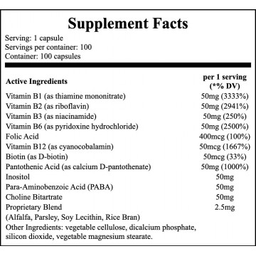 B-50 B-Complex Vitamin - 100caps. - 2