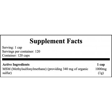 MSM 1000mg - 120caps. - 2