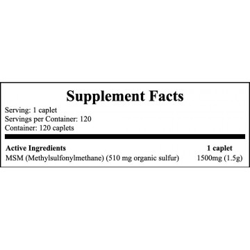 MSM 1500mg - 120caplets - 2