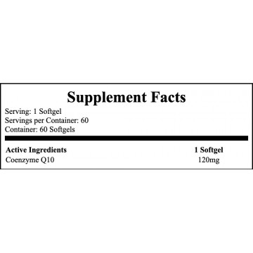 Coenzyme Q-10 120mg - 60softgels. - 2