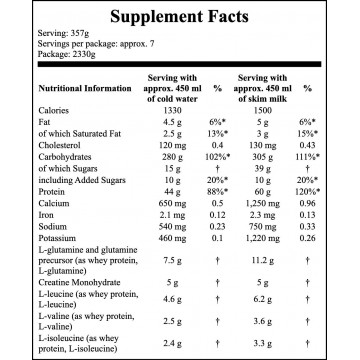 100% Mass Gainer - 2330g - Vanilla Milkshake - 2