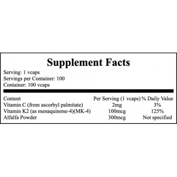 Vitamin K-2 - 100MCG - 100vcaps - 2