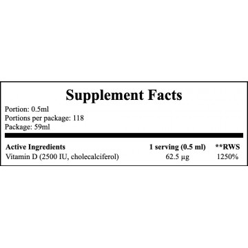 Vitamin D3 Liquid 2500IU - 59ml - Orange - 2