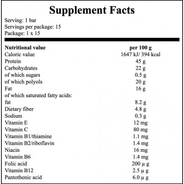 Protein Bar Carb Control -100g - Nut Nougat x15 - 2