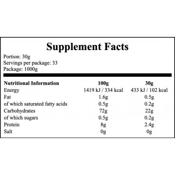 Rice Carbs - 1000g -  Milk Chocolate - 2