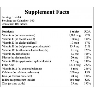 Prenatal Vitamins - 100caplets. - 2