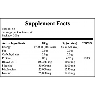 BCAA Powder 2:1:1 - 200g - 2