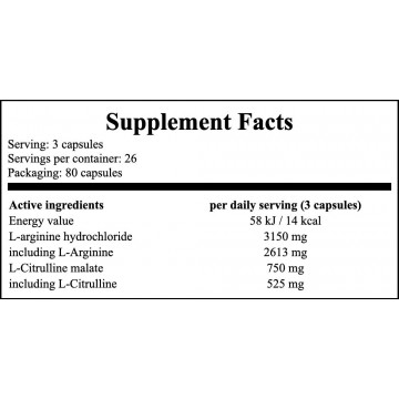 Arginine Shock - 80caps. - 2